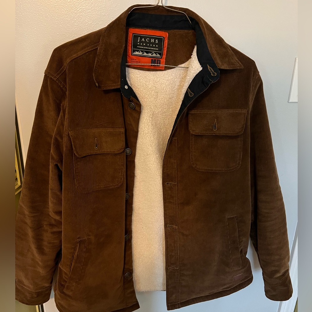Corduroy Sherpa lined Shirt Jacket/Coat